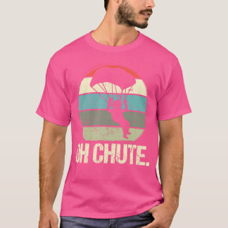 スカイダイビングとおもしろいして Tシャツ
