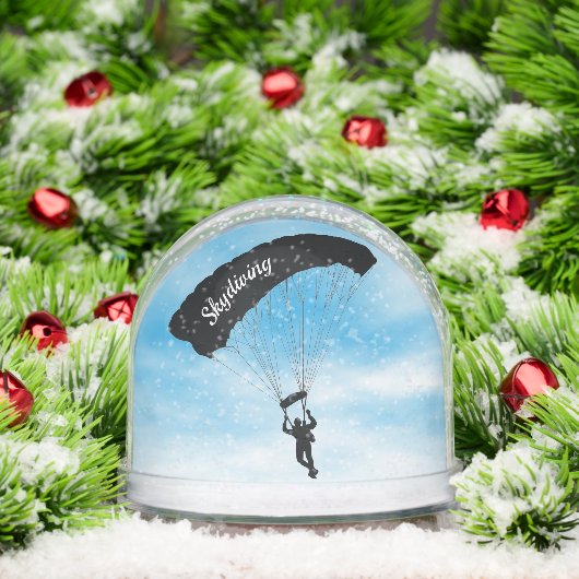 スカイダイビングのお土産スノーグローブ (クリスマス)