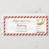 スカイダイビングのクリスマスギフト券 招待状 (正面)