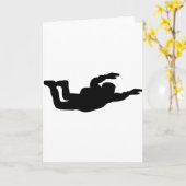 スカイダイビングのスカイダイバーアイコン カード (黄色い花)