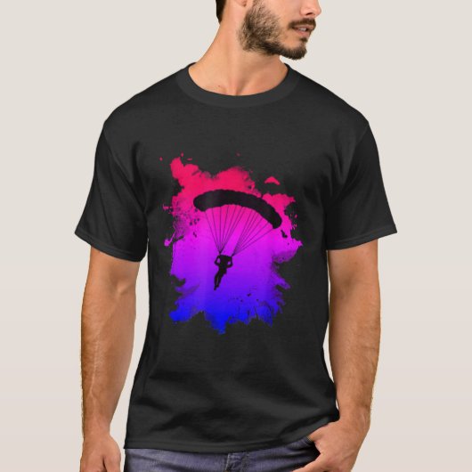 スカイダイビングのプレゼント Tシャツ (正面)