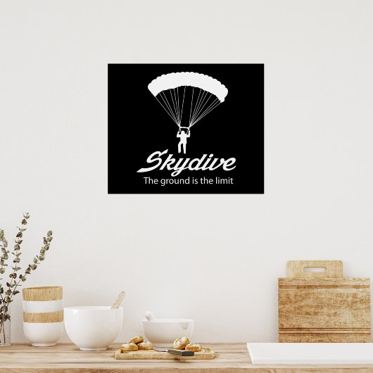 スカイダイビングの限界 ポスター (キッチン)