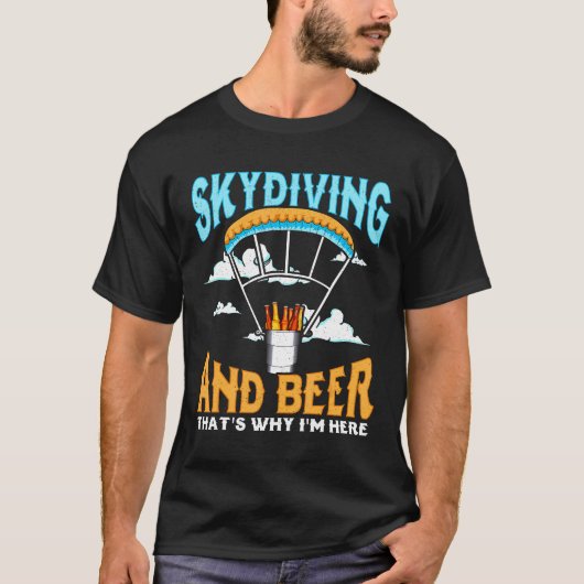 スカイダイビングの面白いギフト Tシャツ (正面)