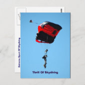 スカイダイビングはがきのスリル ポストカード (正面/裏面)