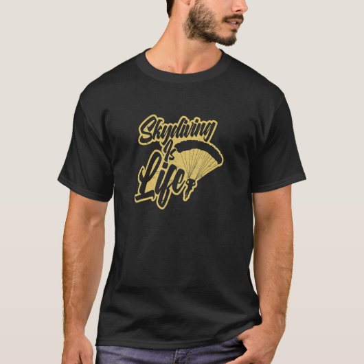 スカイダイビングはライフスカイダイビング Tシャツ (正面)