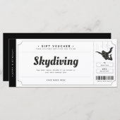 スカイダイビングギフトチケット伝票証明書 (正面/裏面)