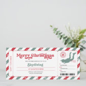 スカイダイビングクリスマスプレゼント証明書チケット 招待状 (スタンド正面)