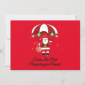 スカイダイビングサンタパラシュートエアメール シーズンカード (正面)