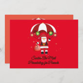 スカイダイビングサンタパラシュートエアメール シーズンカード (正面/裏面)