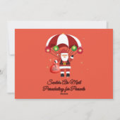 スカイダイビングサンタパラシュートエアメール シーズンカード (裏面)