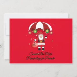 スカイダイビングサンタパラシュートエアメール シーズンカード