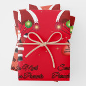 スカイダイビングサンタパラシュートエアメール ラッピングペーパーシート (インサイチュ)