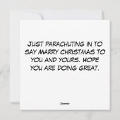 スカイダイビングサンタ メリークリスマス シーズンカード (裏面)