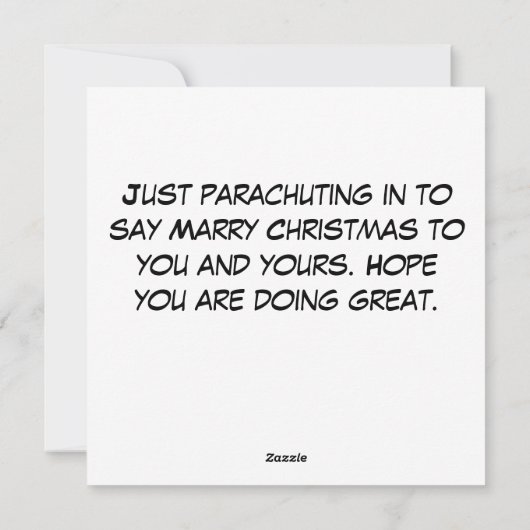 スカイダイビングサンタ メリークリスマス シーズンカード (裏面)