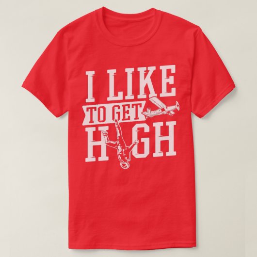 スカイダイビングスカイダイバーがスカイダイビングパラシュートをプレゼントpr tシャツ (デザイン正面)