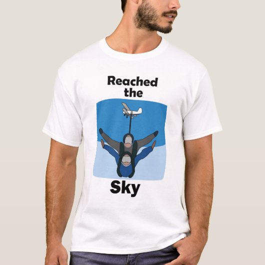 スカイダイビングスカイ到達お誕生日おめでとう Tシャツ (正面)