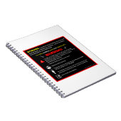 スカイダイビングテーマパーク警告標識 ノートブック (右側)