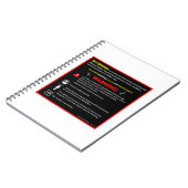 スカイダイビングテーマパーク警告標識 ノートブック (左側)