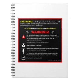 スカイダイビングテーマパーク警告標識 ノートブック