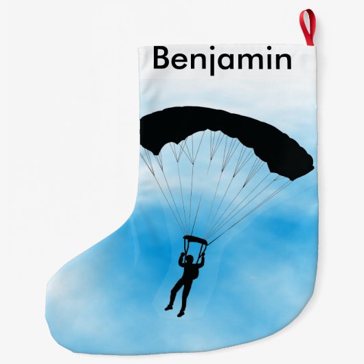 スカイダイビングデザインラージクリスマスストッキング ラージクリスマスストッキング (裏面)