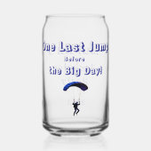 スカイダイビングバチュラーパーティおもしろいアドベンチャーテーマ ガラス缶 (裏面)