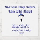 スカイダイビングバチュラーパーティおもしろいアドベンチャーテーマ リキュールボトルラベル (シングルラベル)