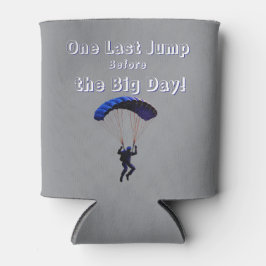 スカイダイビングバチュラーパーティおもしろいアドベンチャーテーマ 缶クーラー