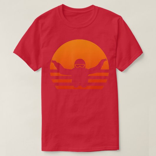 スカイダイビングパラシュートスカイダイバー Tシャツ (デザイン正面)