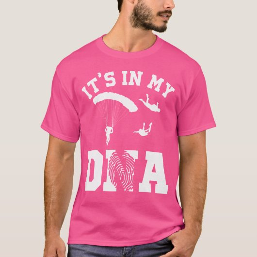 スカイダイビングパラシュートスカイダイバー Tシャツ (正面)