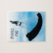 スカイダイビングパラシュートデザインジグソーパズル ジグソーパズル (横)