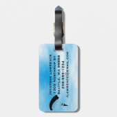 スカイダイビングパラシュートデザインラゲージタグ ラゲッジタグ (裏面縦)
