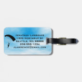 スカイダイビングパラシュートデザインラゲージタグ ラゲッジタグ (裏面横)