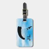 スカイダイビングパラシュートデザインラゲージタグ ラゲッジタグ (正面縦)