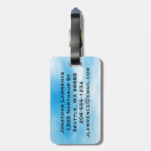 スカイダイビングパラシュートデザインラゲージタグ ラゲッジタグ (裏面縦)