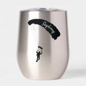 スカイダイビングパラシュートデザイン熱ワインタンブラー (正面)