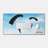 スカイダイビングパラシュートデザイン デスクマット (キーボード&マウス)