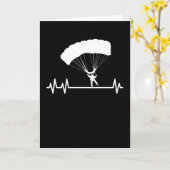 スカイダイビングパルスハートビートスカイダイバーパラシュート カード (黄色い花)