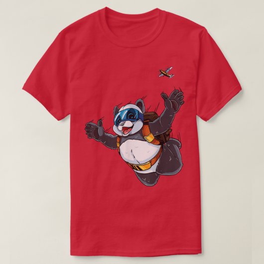 スカイダイビングパンダベア – 絶滅危惧種アドレナリンシーク Tシャツ (デザイン正面)
