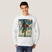 スカイダイビングヒップスターゾンビ(ひげ無し)Tシャツ Tシャツ (正面フル)