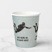 スカイダイビングフリーファールメタルルムメンズスポーツテーマ 紙コップ (正面)