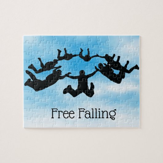 スカイダイビングフリーフォールリングデザインジグソーパズル ジグソーパズル (横)