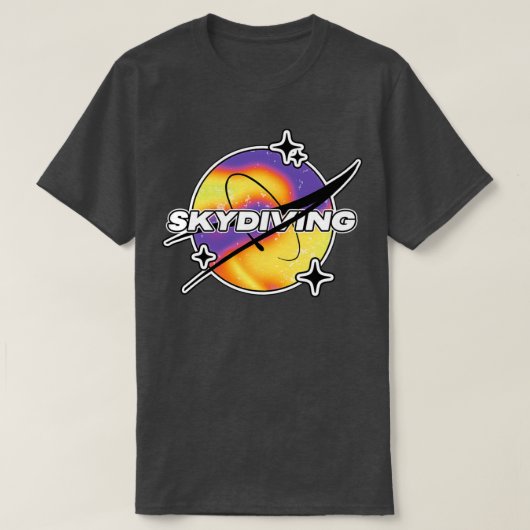 スカイダイビングメルティ宇宙 Tシャツ (デザイン正面)