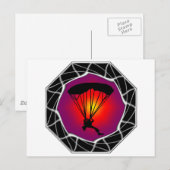 スカイダイビングレディ ポストカード (正面/裏面)