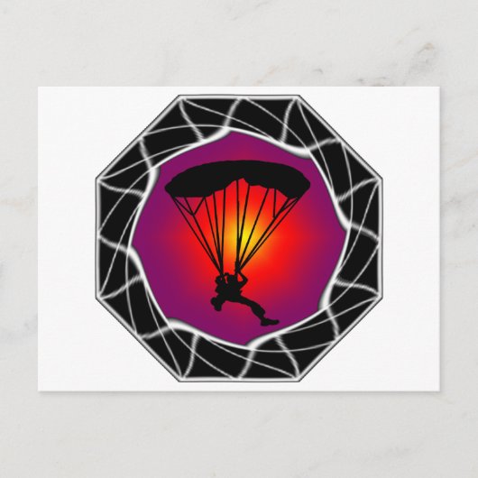 スカイダイビングレディ ポストカード (正面)