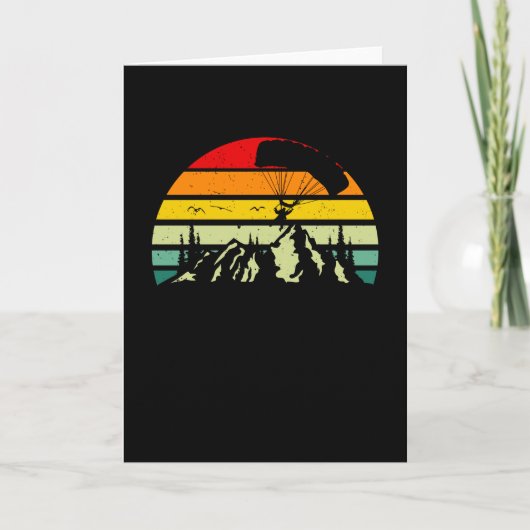 スカイダイビングヴィンテージレトロスカイダイバーパラシュート カード (正面)