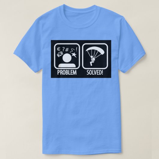 スカイダイビング問題の解決 Tシャツ (デザイン正面)