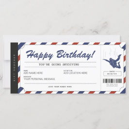 スカイダイビング誕生日ギフトチケット伝票証明書