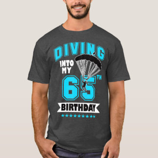 スカイダイビング誕生日65歳Skydivin Tシャツ