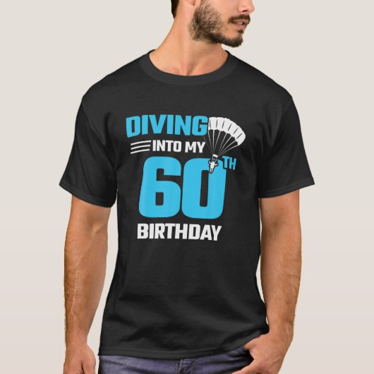 スカイダイビング誕生日 – 初めてのスカイダイビング – 60Th B Tシャツ (正面)