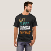 スカイダイビング食べインストラクタースリープ状態から人々を追い出す Tシャツ (正面フル)